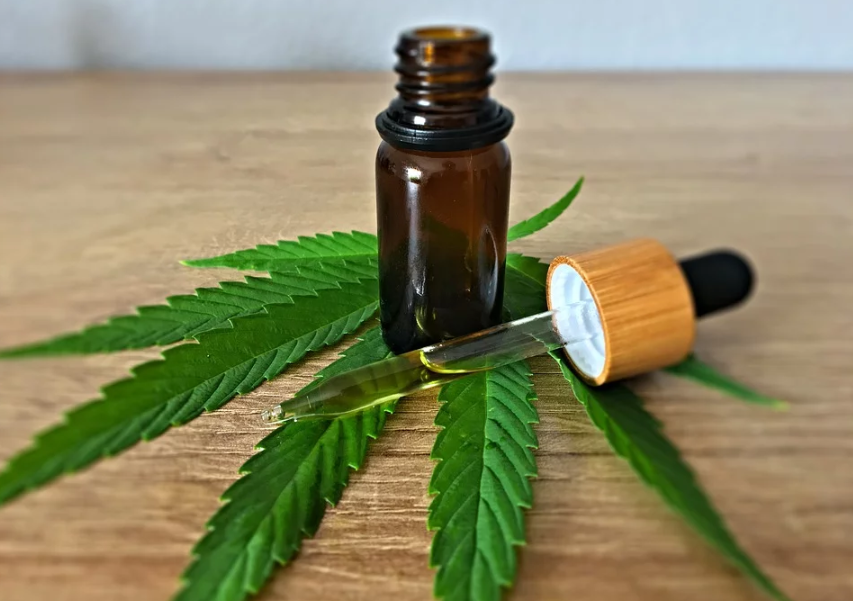 CBD oil in bottle