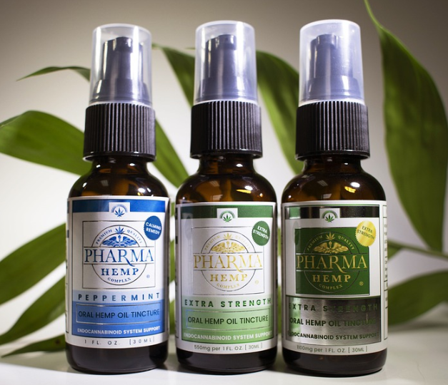 cbd oil in bottles